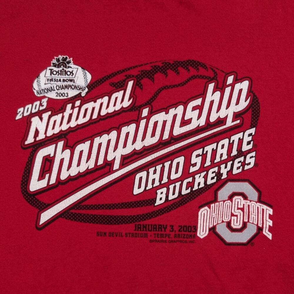 Vintage Ohio State Buckeyes 2003 National Championship Y2K Red Shirt Size XL - Picture 3 of 6